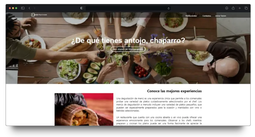 Screenshot of the Ni pa' la muela - A Blog of Good Taste project
