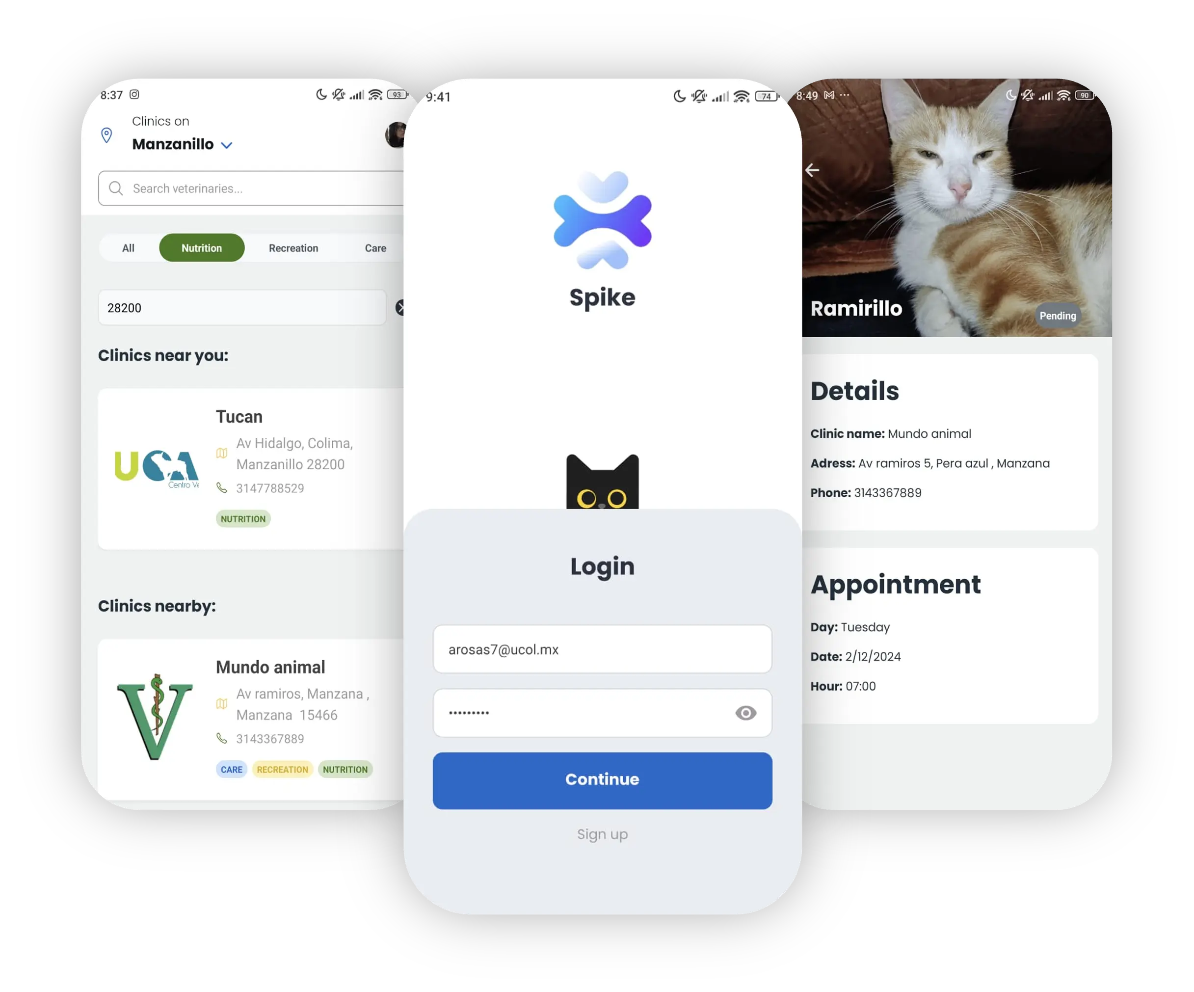 Screenshot of the Spike - Your Pet in the Best Hands project